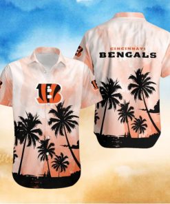 Cincinnati Bengals Coconut Trees NFL Gift For Fan Hawaiian Shirt