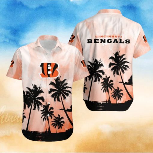 Cincinnati Bengals Coconut Trees NFL Gift For Fan Hawaiian Shirt