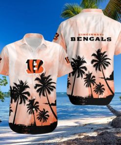 Cincinnati Bengals Coconut Trees NFL Gift For Fan Hawaiian Shirt