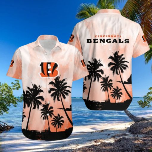 Cincinnati Bengals Coconut Trees NFL Gift For Fan Hawaiian Shirt