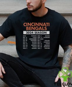 Cincinnati Bengals Complete Schedule 2024 Shirt