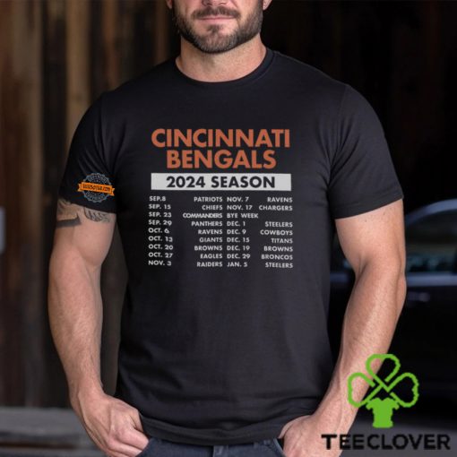 Cincinnati Bengals Complete Schedule 2024 Shirt