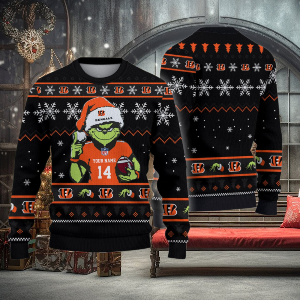 Cincinnati Bengals Custom Chrismas Ugly Sweater Cincinnati Bengals Custom Chrismas Ugly Sweater
