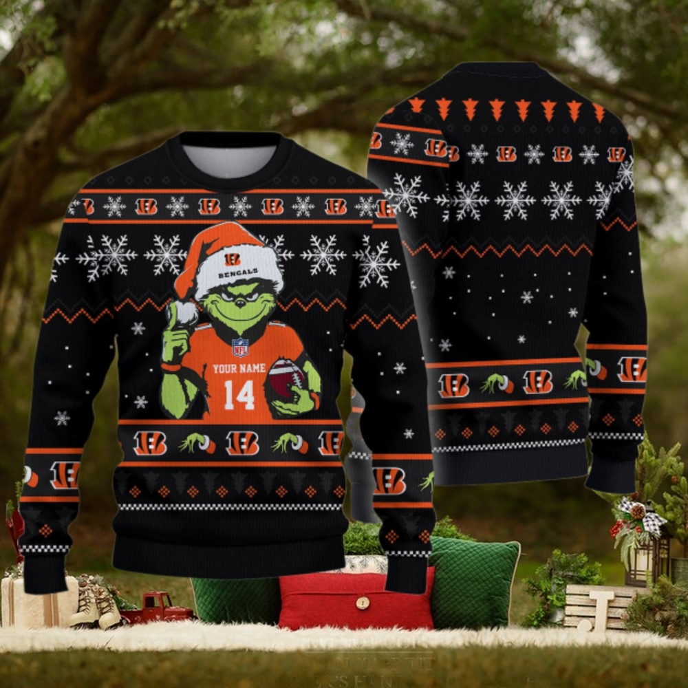 Cincinnati Bengals Custom Chrismas Ugly Sweater Cincinnati Bengals Custom Chrismas Ugly Sweater