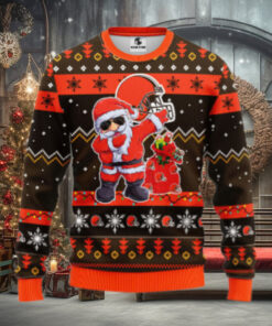 Cincinnati Bengals Dabbing Santa Claus Ugly Christmas Sweater