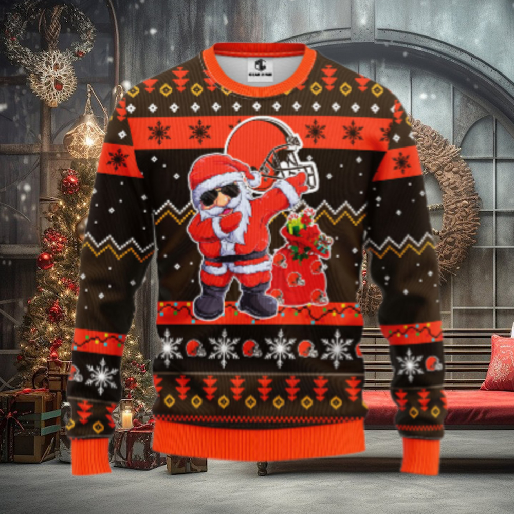 Cincinnati Bengals Dabbing Santa Claus Ugly Christmas Sweater Cincinnati Bengals Dabbing Santa Claus Ugly Christmas Sweater