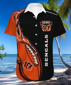 Cincinnati Bengals Engulfed in Fireball on Hawaiian Shirt