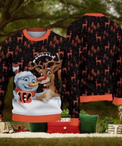 Cincinnati Bengals Fans Reindeer Snowfall Knitted Christmas Sweater