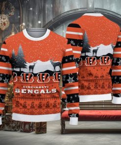 Cincinnati Bengals Fans Reindeers Pattern Ugly Christmas Sweater Gift