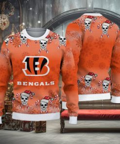 Cincinnati Bengals Fans Skull Cookies Ugly Christmas Sweater