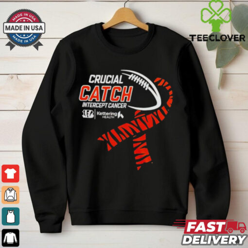 Cincinnati Bengals Footbakll NFL Crucial Catch Intercept Cancer shirt