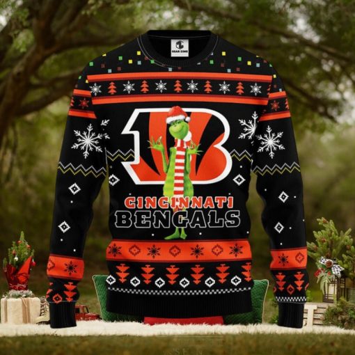 Cincinnati Bengals Funny Grinch Christmas Ugly Sweater