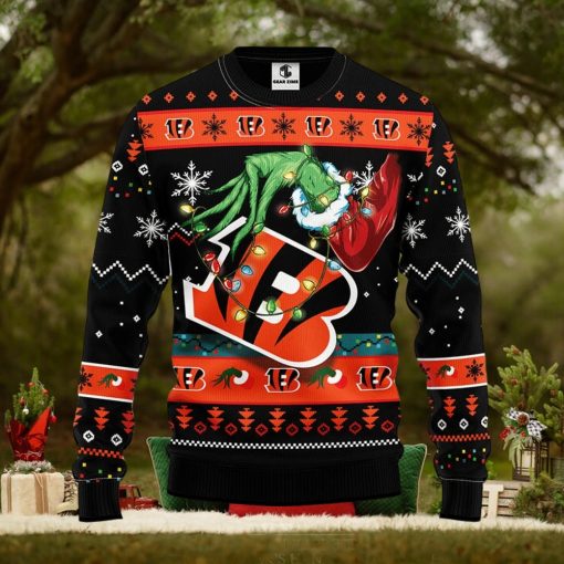 Cincinnati Bengals Grinch Christmas Ugly Sweater