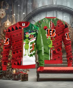 Cincinnati Bengals Grinch & Scooby Doo Christmas Ugly Sweater 1