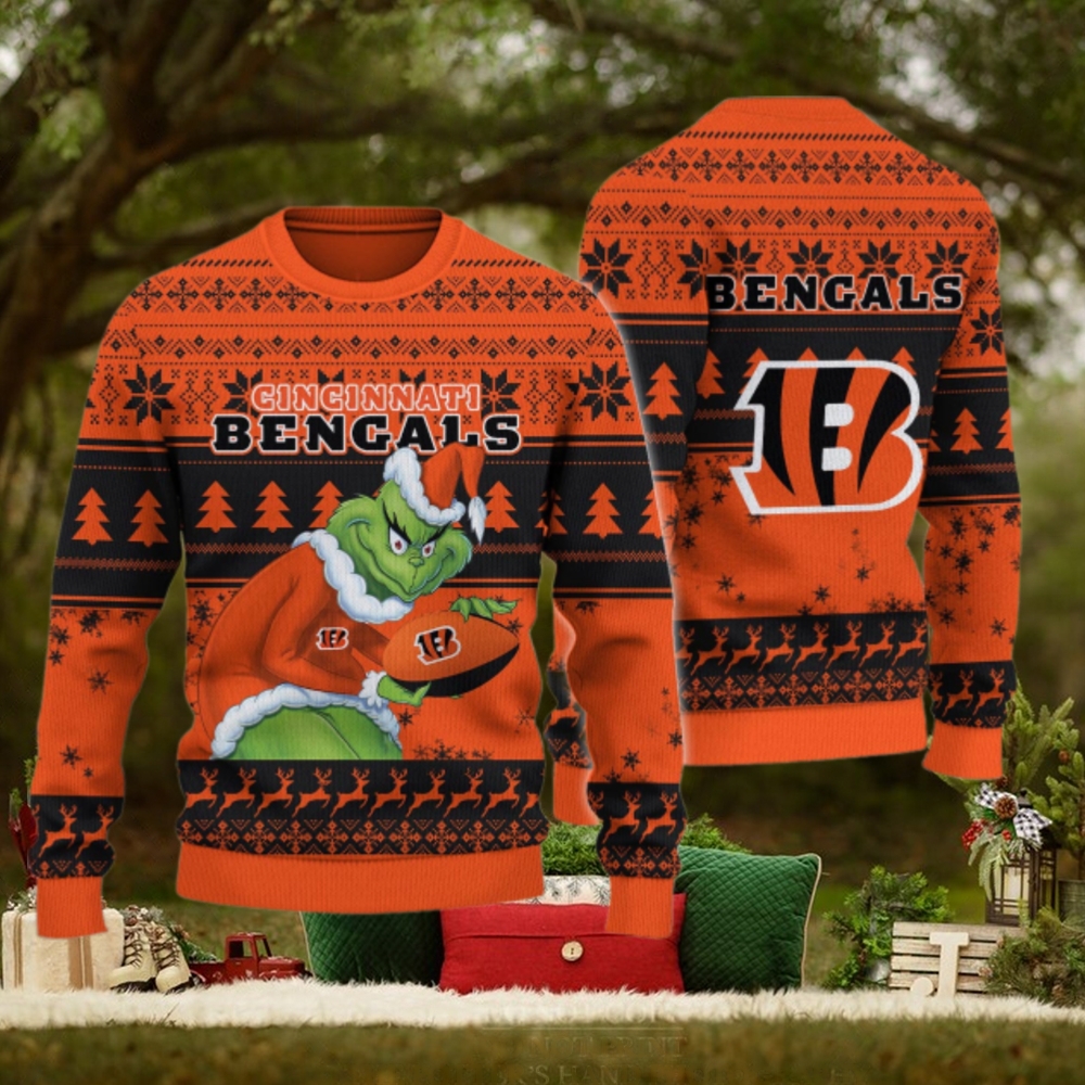 Cincinnati Bengals Grinch Ugly Christmas Sweater Cincinnati Bengals Grinch Ugly Christmas Sweater