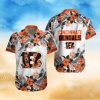Cincinnati Bengals Mickey Name Personalized Short Sleeve Button Up Tropical Hawaiian Shirt