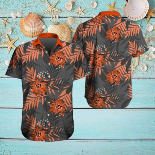 Cincinnati Bengals Hawaiian Tracksuit Floral Outfits Button Shirt Beach Shorts