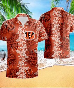 Cincinnati Bengals Hibiscus Flower Orange Summer Beach Hawaiian Shirt 1 Cincinnati Bengals Hibiscus Flower Orange Summer Beach Hawaiian Shirt