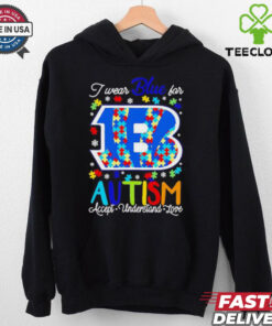 Cincinnati Bengals I wear blue for Autism accept understand love shirt