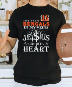 Cincinnati Bengals In My Vien Jesus In My Heart Logo Shirt