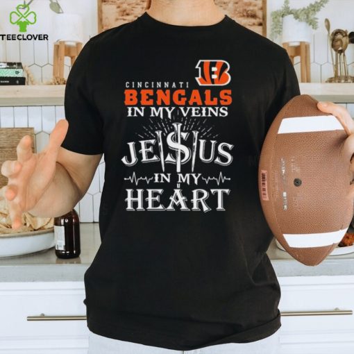 Cincinnati Bengals In My Vien Jesus In My Heart Logo Shirt