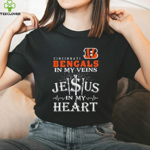 Cincinnati Bengals In My Vien Jesus In My Heart Logo Shirt