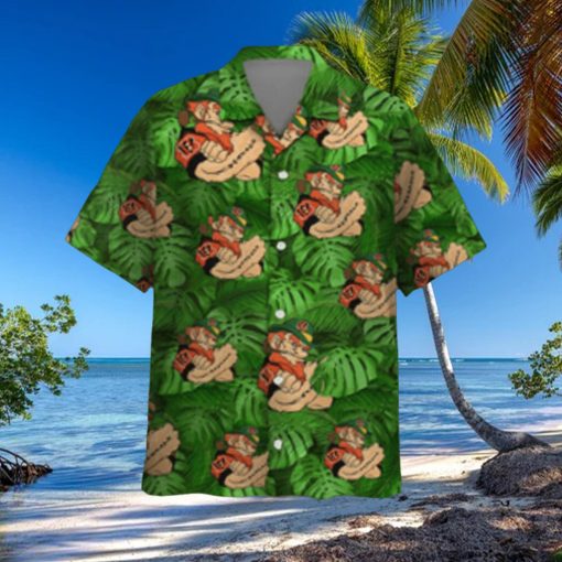 Cincinnati Bengals Leprechaun St Patricks Day Button Up Hawaiian Shirt