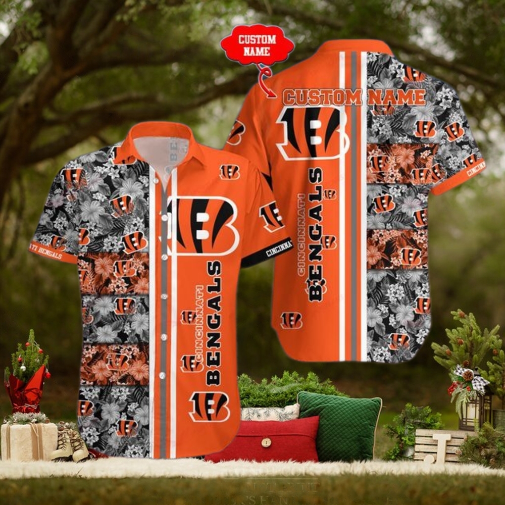 Cincinnati Bengals Logo NFL Men Hawaiian Shirt Football Team Custom Gifts Ultimate Fan Gift Cincinnati Bengals Logo NFL Men Hawaiian Shirt Football Team Custom Gifts Ultimate Fan Gift