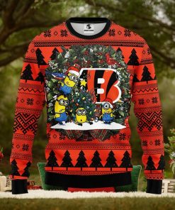 Cincinnati Bengals Minion Christmas Ugly Sweater