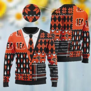 Cincinnati Bengals NFL American Football Team Cardigan Style 3D Men And Women Ugly Sweater Shirt For Sport Lovers On Christmas Days2