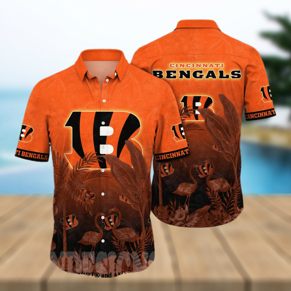 Cincinnati Bengals NFL Flower Full Printed 3D Hawaiian Shirt Cincinnati Bengals NFL Flower Full Printed 3D Hawaiian Shirt