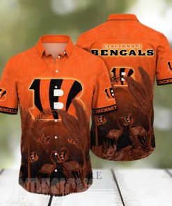 Cincinnati Bengals NFL Flower Full Printed 3D Hawaiian Shirt