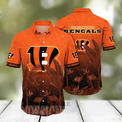 Cincinnati Bengals NFL Flower Full Printed 3D Hawaiian Shirt