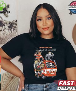 Cincinnati Bengals NFL Horror Characters Movie Hippie Halloween Shirt