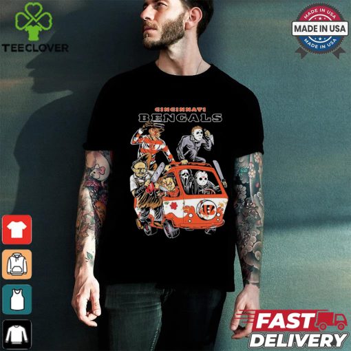 Cincinnati Bengals NFL Horror Characters Movie Hippie Halloween Shirt