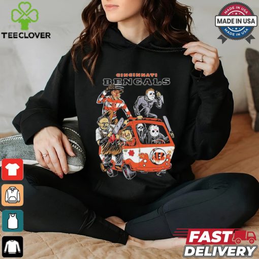 Cincinnati Bengals NFL Horror Characters Movie Hippie Halloween Shirt