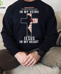 Cincinnati Bengals NFL In My Veins Jesus In My Heart Cross 2024 T Shirt