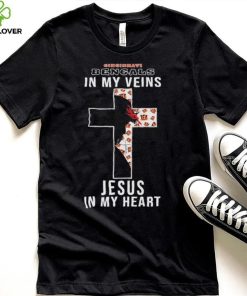 Cincinnati Bengals NFL In My Veins Jesus In My Heart Cross 2024 T Shirt