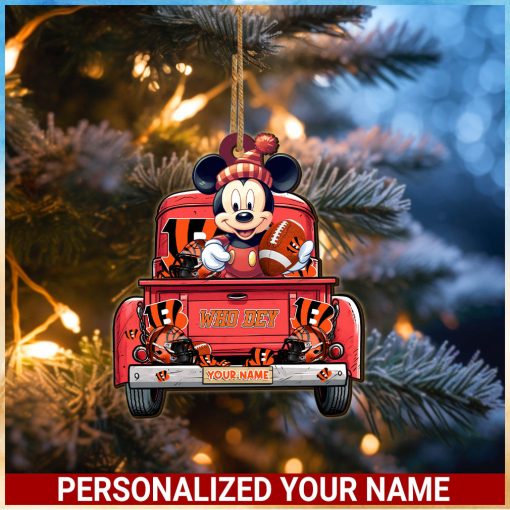 Cincinnati Bengals NFL Mickey Ornament Personalized Your Name SP12102337ID05