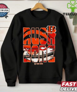 The **Cincinnati Bengals NFL Rush Zone Football Logo Shirt** features the iconic Bengals logo, combining the team's bold design with the energetic Rush Zone theme. The shirt celebrates the excitement of football and the Bengals’ passionate fan base, offering a stylish and sporty look for any Cincinnati Bengals supporter. It's perfect for game days, tailgating, or simply showing off your Bengals pride!