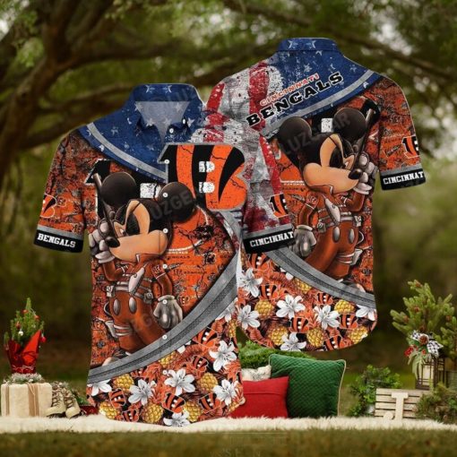 Cincinnati Bengals Nfl Hawaiian Shirt Mickey Graphic New Collection Trending Best Gift For Fans