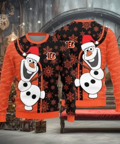 Cincinnati Bengals Olaf Christmas Funny Knitted Sweater