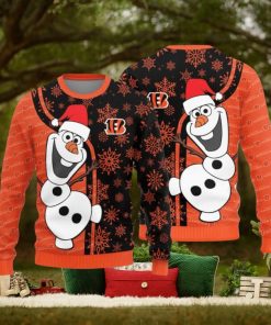 Cincinnati Bengals Olaf Christmas Funny Knitted Sweater