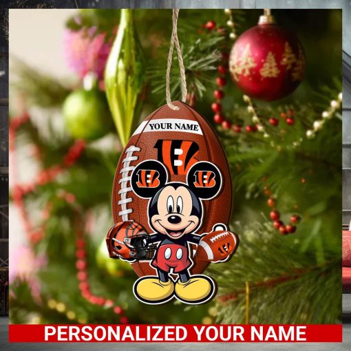 Cincinnati Bengals Personalized Your Name Mickey Mouse And NFL Team Ornament SP161023166ID03