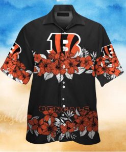 Cincinnati Bengals Short Sleeve Button Up Tropical Hawaiian Shirt VER010