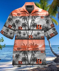 Cincinnati Bengals Short Sleeve Button Up Tropical Hawaiian Shirt VER012