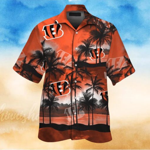 Cincinnati Bengals Short Sleeve Button Up Tropical Hawaiian Shirt VER014