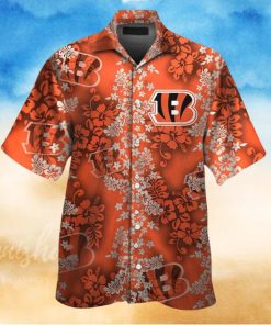 Cincinnati Bengals Short Sleeve Button Up Tropical Hawaiian Shirt VER021