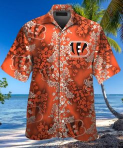 Cincinnati Bengals Short Sleeve Button Up Tropical Hawaiian Shirt VER021