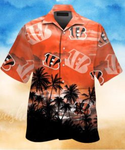 Cincinnati Bengals Short Sleeve Button Up Tropical Hawaiian Shirt VER023